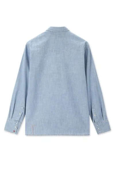 Fortela Kira Chambray Shirt In Blue