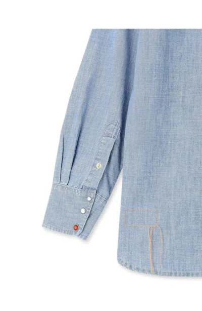 Fortela Kira Chambray Shirt In Blue