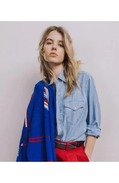 Fortela Kira Chambray Shirt In Blue