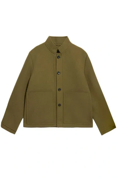 Fortela Miller Short Virgin Wool Jacket In Green