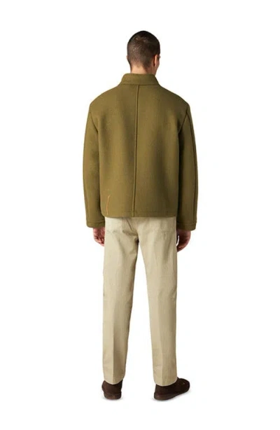 Fortela Miller Short Virgin Wool Jacket In Green