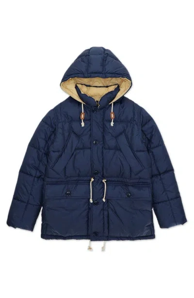 Fortela Hickory Padded Anorak Jacket In Blue