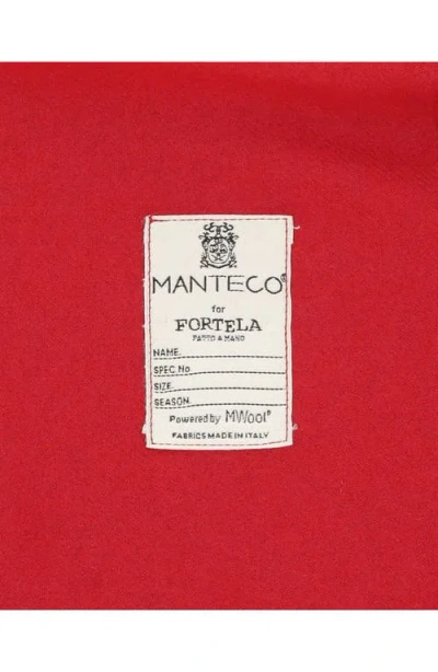 Fortela Cpo Flannel Wool Overshirt In Red