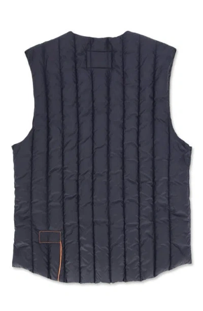 Fortela Birdie Quilted Nylon Vest In Blue