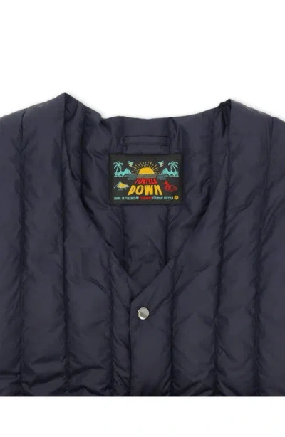 Fortela Birdie Quilted Nylon Vest In Blue
