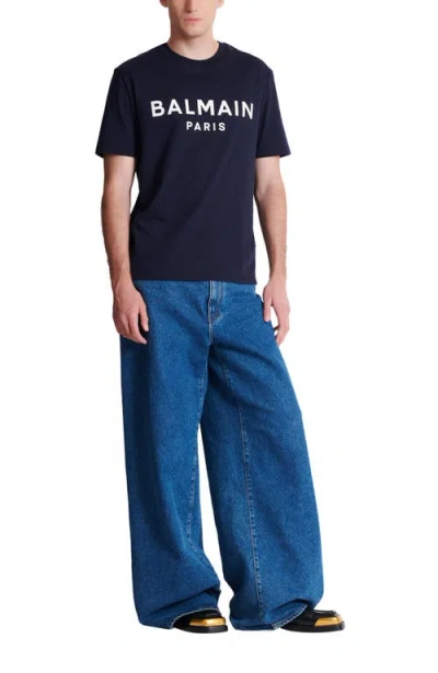 Balmain Printed Cotton T-shirt In Multi