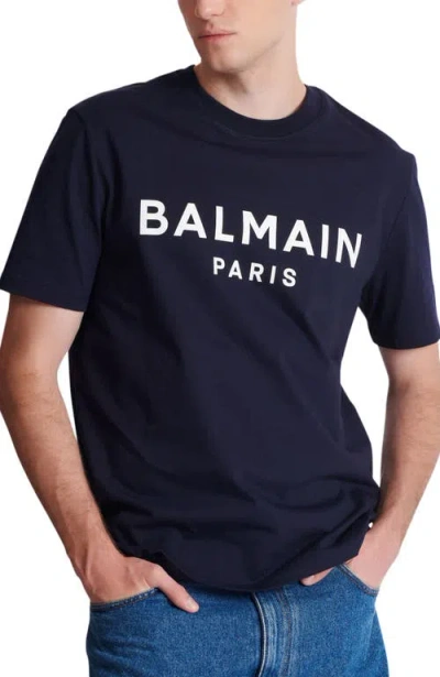 Balmain Printed Cotton T-shirt In Multi