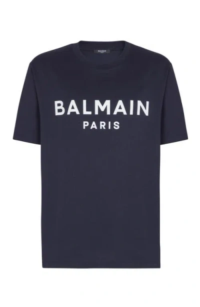 Balmain Printed Cotton T-shirt In Multi