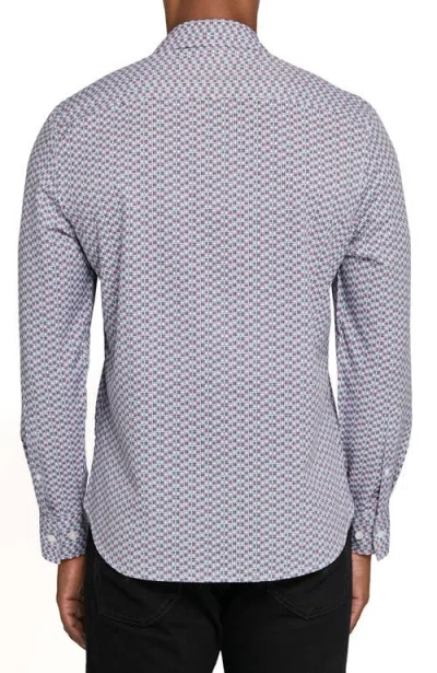 Construct Circle Duo Woven Long Sleeve Basic In Gray