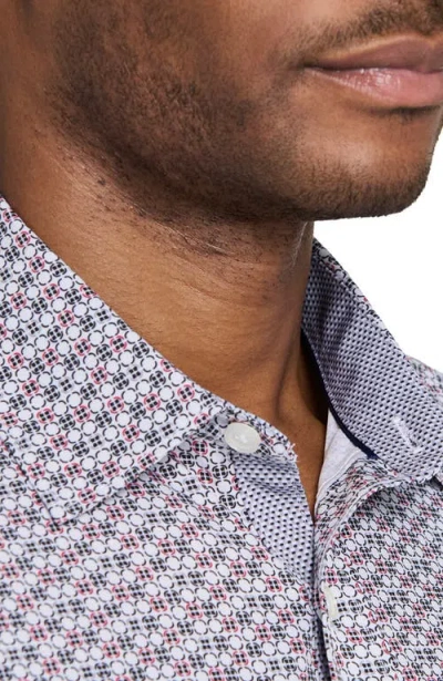 Construct Circle Duo Woven Long Sleeve Basic In Gray