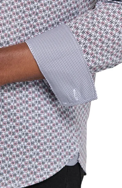 Construct Circle Duo Woven Long Sleeve Basic In Gray