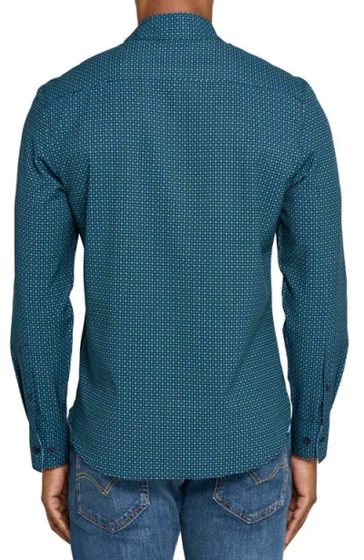 Construct Dash Duo Woven Long Sleeve Basic In Blue