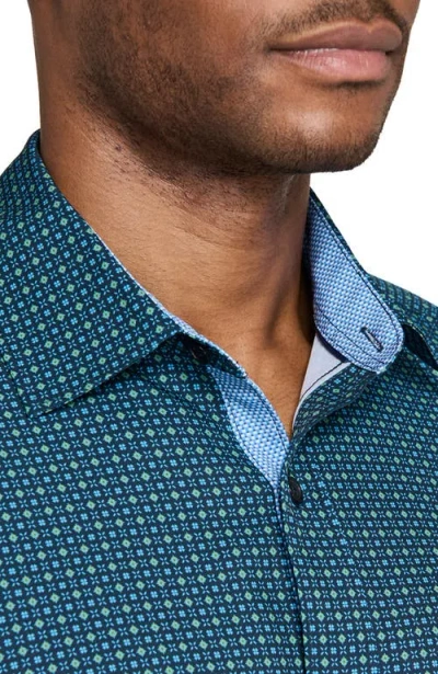 Construct Dash Duo Woven Long Sleeve Basic In Blue