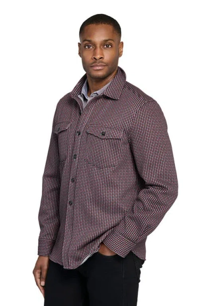 Construct Houndstooth Geo Shirt Jacket In Brown