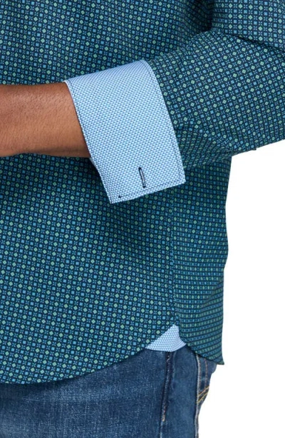 Construct Dash Duo Woven Long Sleeve Basic In Blue