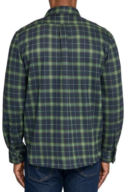 Construct Plaid Shirt Jacket In Green