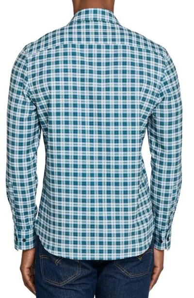 Construct Check Woven Long Sleeve Basic In Gray