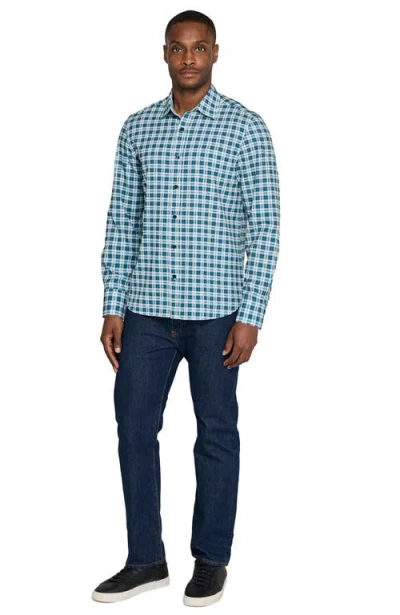 Construct Check Woven Long Sleeve Basic In Gray