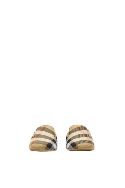 Burberry Check Nylon Blend Booties In Multi