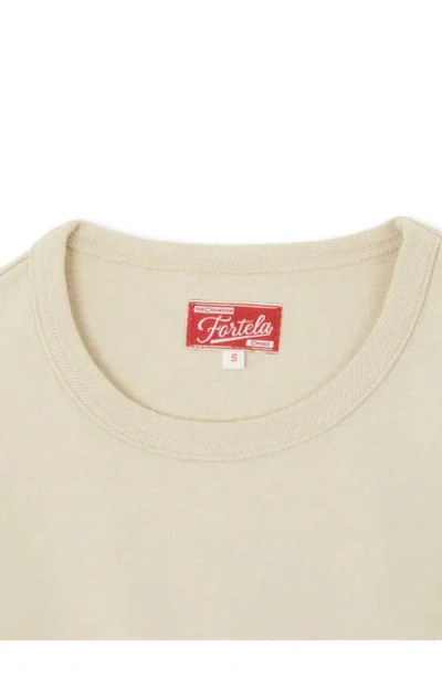 Fortela Tubejp Cotton Chest Pocket T-shirt In Neutral