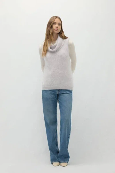 Naked Cashmere Chiara Sleeveless Turtleneck Sweater In Sand