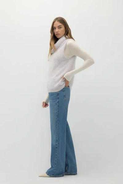 Naked Cashmere Chiara Sleeveless Turtleneck Sweater In Sand