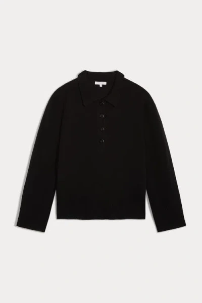 Naked Cashmere Jemma Cashmere Polo In Black