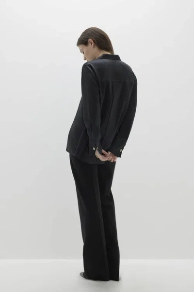 Naked Cashmere Suvi Silk Button-up Shirt In Black