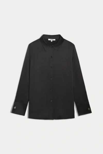 Naked Cashmere Suvi Silk Button-up Shirt In Black