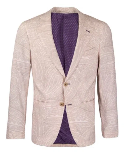 Lords Of Harlech Judd Fully Lined Tailored Wool Blazer In Gray
