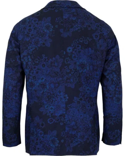 Lords Of Harlech Judd Fully Lined Tailored Wool Blazer In Blue