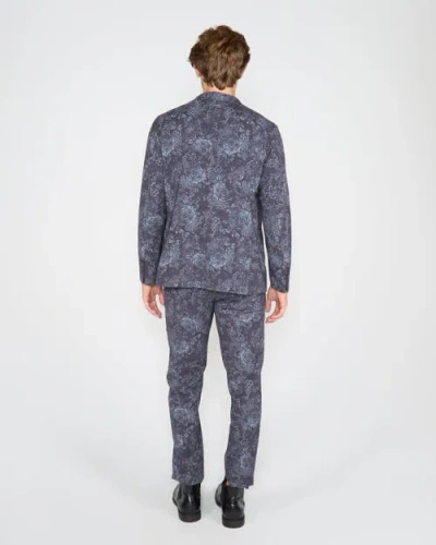 Lords Of Harlech Judd Fully Lined Tailored Wool Blazer In Blue