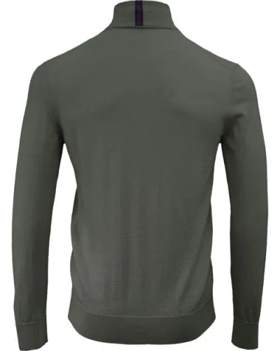 Lords Of Harlech Ronan Merino Wool Turtleneck Sweater In Green