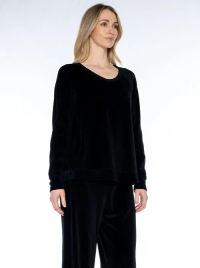 Wilt Clothing Crew Long Sleeve Raglan Tunic Sweatshirt In Blue