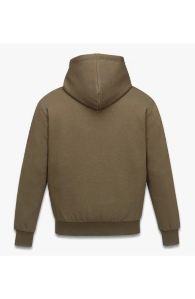 Mcm Essential Logo Patch Ponte Hoodie In Brown