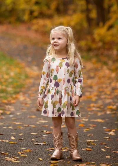 Mabel + Honey Treehouse Dress In Brown
