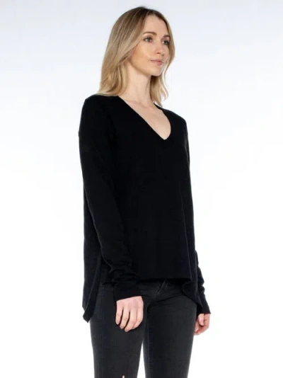 Wilt Clothing Sexy Deep V Double Slant Hem Tee In Green