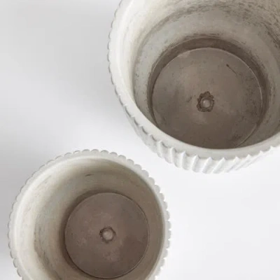 Napa Home & Garden Pinny Flowerpot Planters, Set Of 2 In White