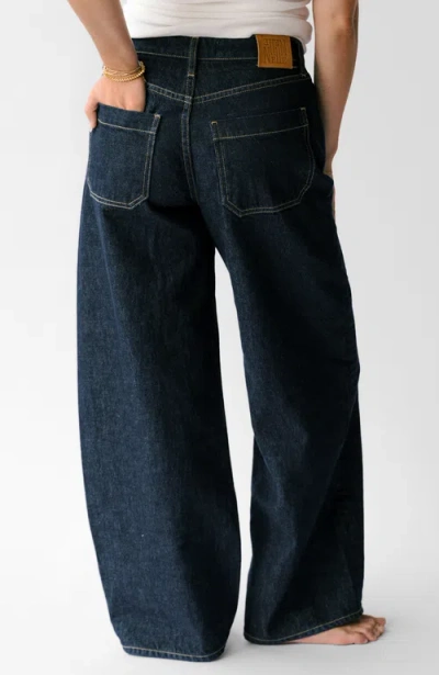 Nelle Atelier The Miri Petite High-rise Baggy Jean In Blue