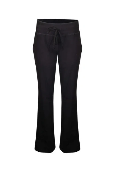 Lezat Taylor Organic Cotton Wide Leg Pocketed Pant In Black