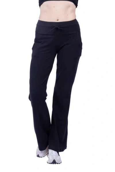 Lezat Taylor Organic Cotton Wide Leg Pocketed Pant In Black