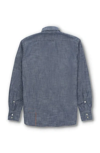 Fortela Sheep Chambray Shirt In Blue
