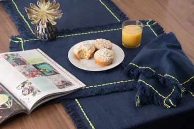 Carol & Frank Cheryl Napkin Collection In Blue