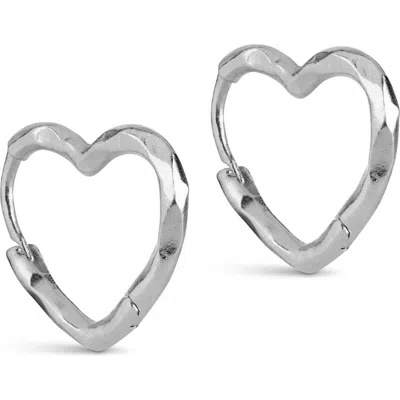 Enamel Copenhagen Organic Heart Small Hoops In Multi