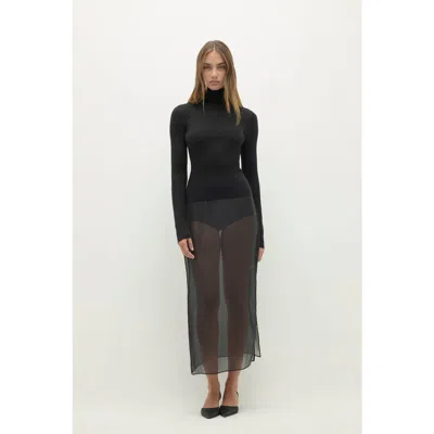 Naked Cashmere Rumer Fitted Cashmere Turtleneck In Black