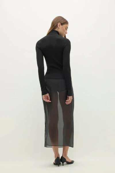 Naked Cashmere Rumer Fitted Cashmere Turtleneck In Black