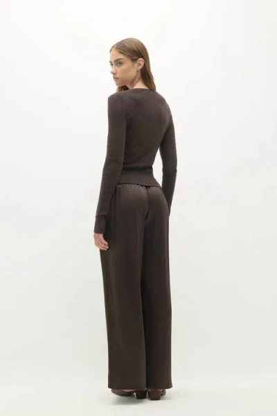 Naked Cashmere Marlowe Cashmere Henley In Brown