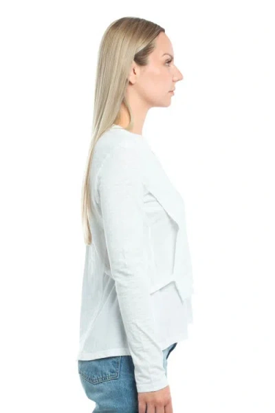 Wilt Clothing Mixed Media Double Layer Effect V-neck Tee In Animal Print