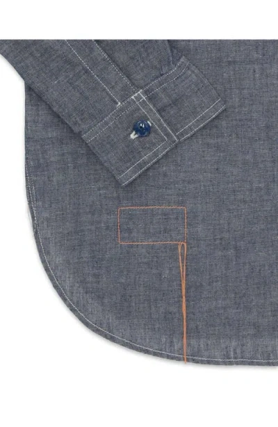 Fortela Otero Chambray Shirt In Blue