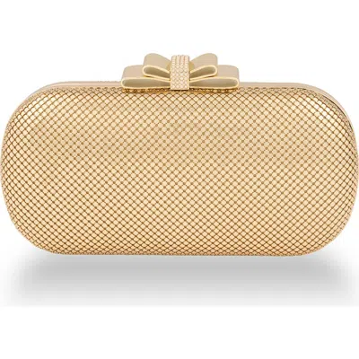 Whiting & Davis Marilyn Bow Minaudiere In Gold